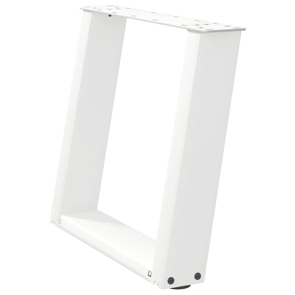 Couchtischbeine U-Form Weiß, 2er Set