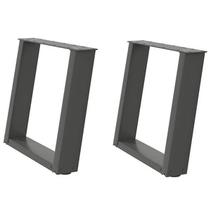 Couchtischbeine U-Form Anthrazit, 2er Set