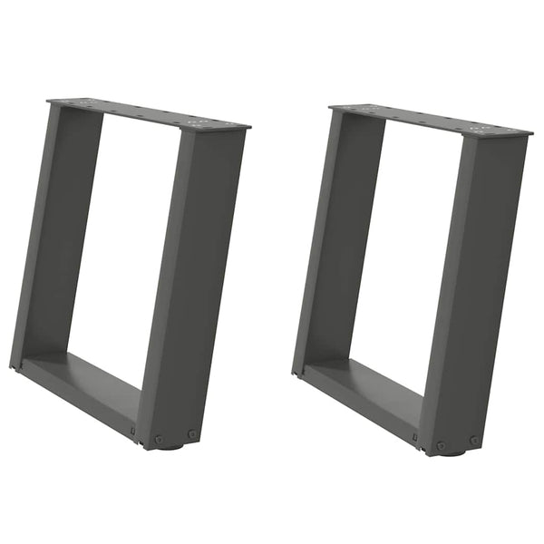 Couchtischbeine U-Form Anthrazit, 2er Set