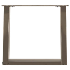 U-Form Couchtischbeine, 2er Set, Naturstahl
