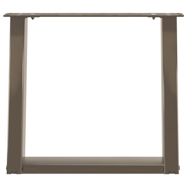 U-Form Couchtischbeine, 2er Set, Naturstahl