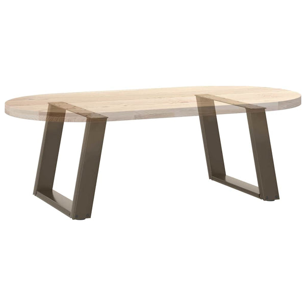 U-Form Couchtischbeine, 2er Set, Naturstahl
