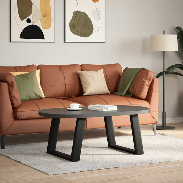 U-Form Couchtischbeine Schwarz, 2er-Set