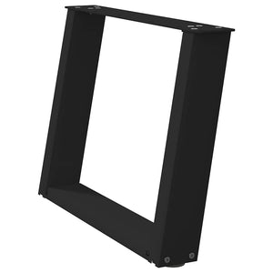 U-Form Couchtischbeine Schwarz, 2er-Set