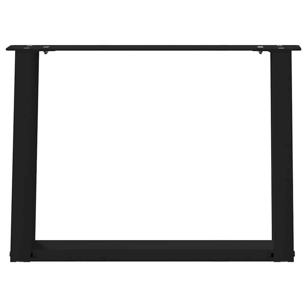 U-Form Couchtischbeine Schwarz, 2er-Set