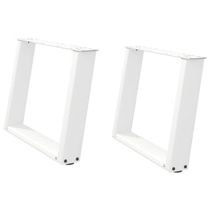 Couchtischbeine U-Form, Weiß, 60cm, 2er-Set