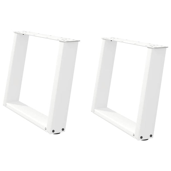 Couchtischbeine U-Form, Weiß, 60cm, 2er-Set