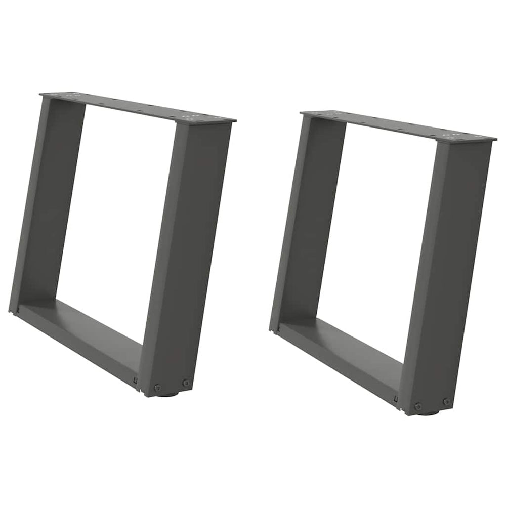 Couchtischbeine U-Form Anthrazit 60cm (2er Set)