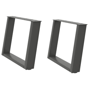 Couchtischbeine U-Form Anthrazit 60cm (2er Set)