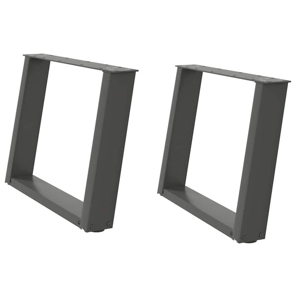 Couchtischbeine U-Form Anthrazit 60cm (2er Set)
