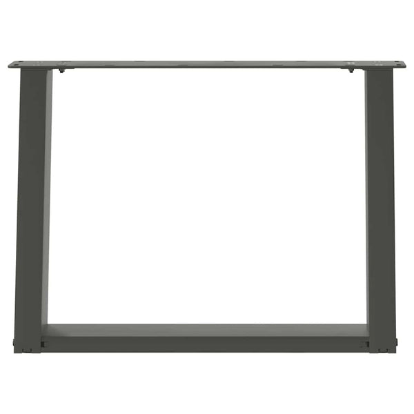 Couchtischbeine U-Form Anthrazit 60cm (2er Set)