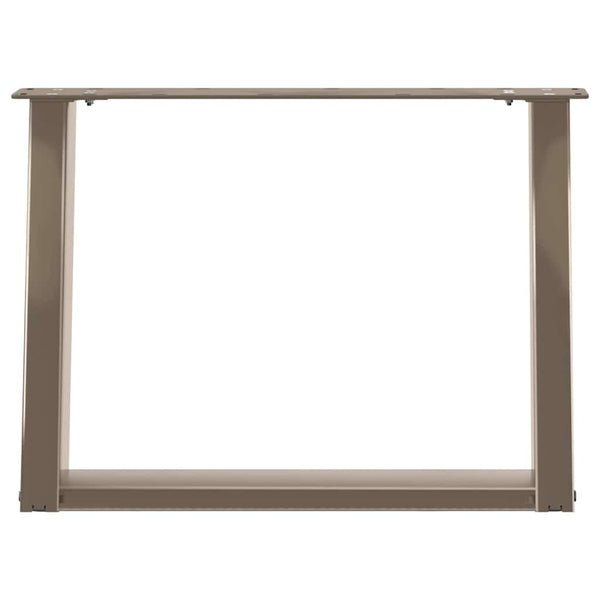 vidaXL Pieds de table basse en U 2 pcs Acier brut 60x(42-43) cm Acier