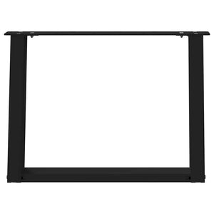 Couchtischbeine U-Form Schwarz, 70cm, 2er Set