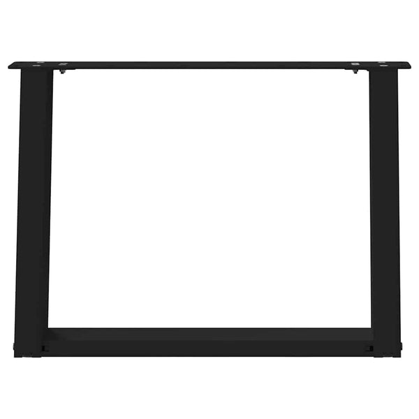Couchtischbeine U-Form Schwarz, 70cm, 2er Set