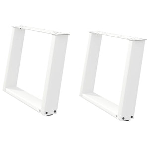 Couchtischbeine U-Form, Weiß, 70 cm, 2er-Set