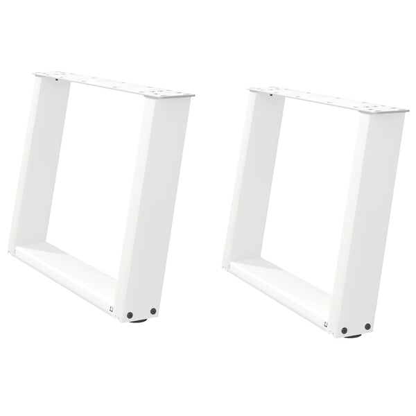 Couchtischbeine U-Form, Weiß, 70 cm, 2er-Set