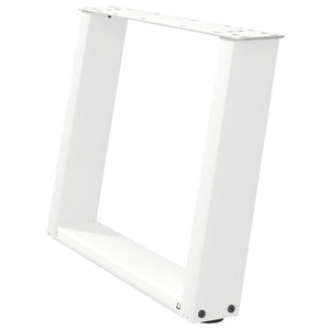 Couchtischbeine U-Form, Weiß, 70 cm, 2er-Set
