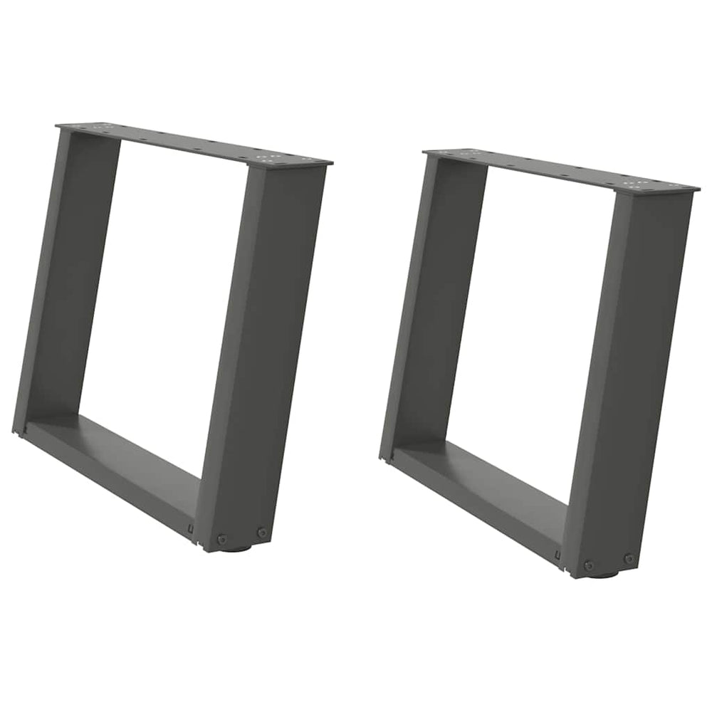 Anthrazit Couchtischbeine U-Form, 70 cm, 2er-Set