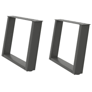 Anthrazit Couchtischbeine U-Form, 70 cm, 2er-Set