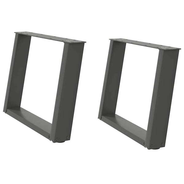 Anthrazit Couchtischbeine U-Form, 70 cm, 2er-Set