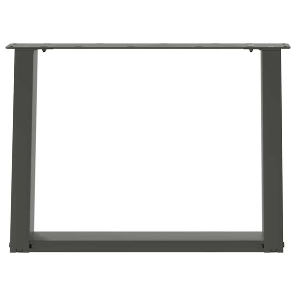 Anthrazit Couchtischbeine U-Form, 70 cm, 2er-Set