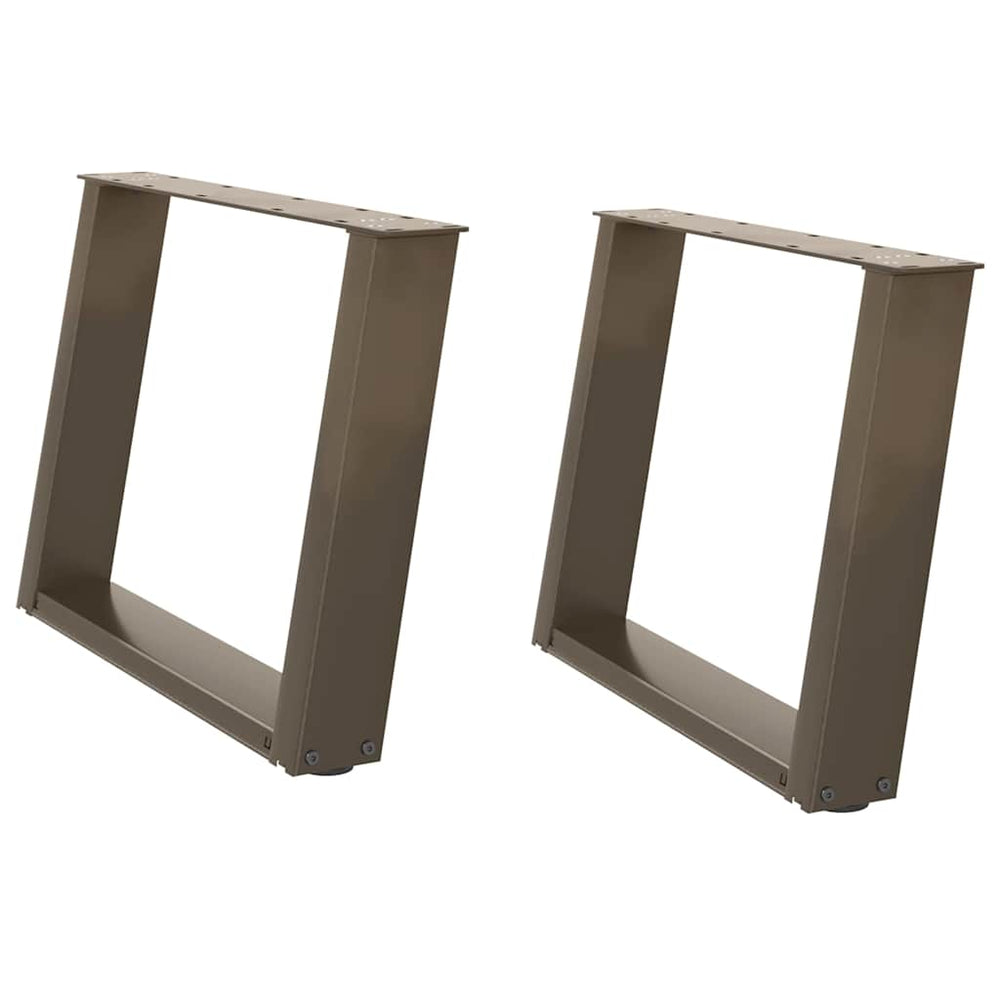 Couchtischbeine U-Form, 70 cm, Stahl Natur