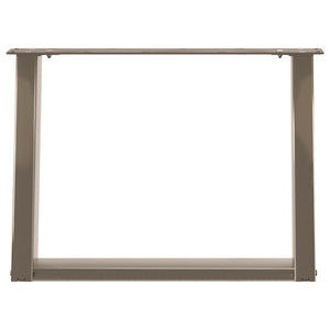 Couchtischbeine U-Form, 70 cm, Stahl Natur