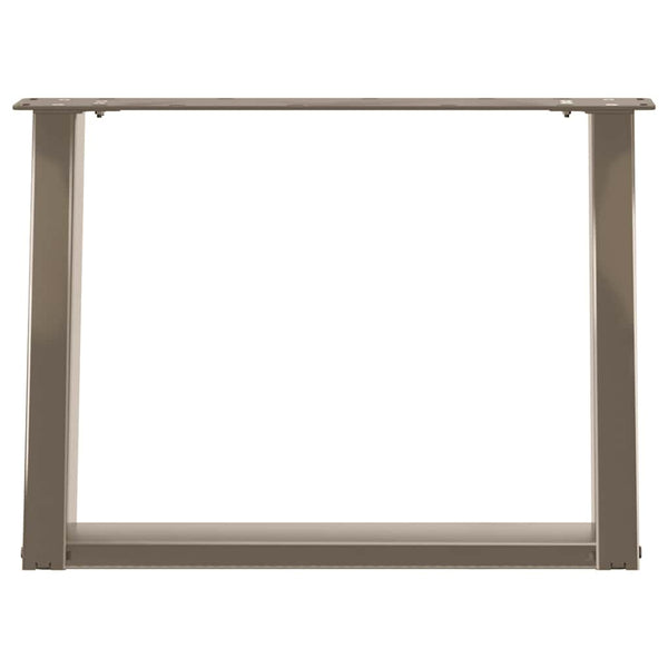 Couchtischbeine U-Form, 70 cm, Stahl Natur
