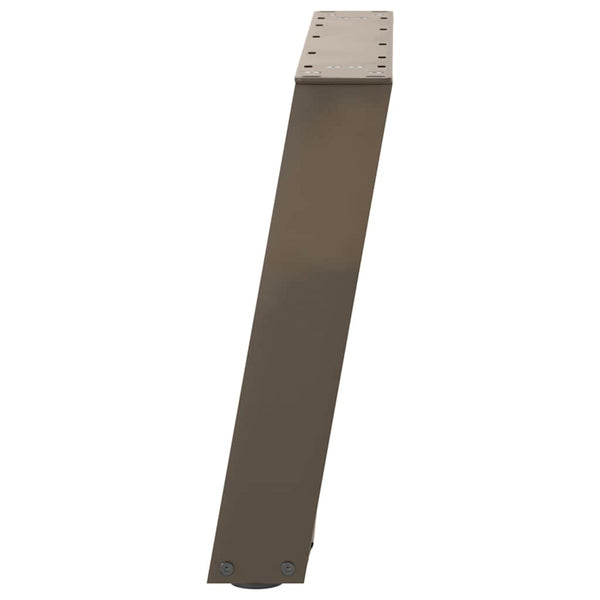 Couchtischbeine U-Form, 70 cm, Stahl Natur