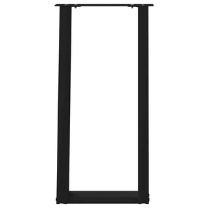 U-Form Konsolentischbeine Schwarz, 2er Set