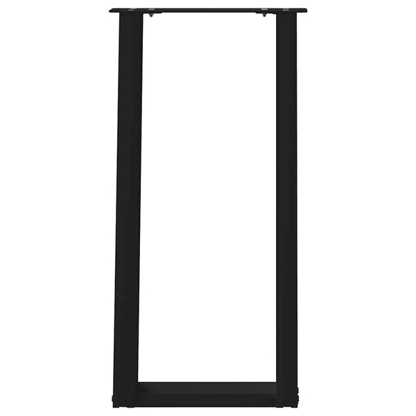 U-Form Konsolentischbeine Schwarz, 2er Set