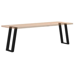 U-Form Konsolentischbeine Schwarz, 2er Set
