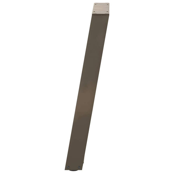 U-Form Konsolentischbeine, Stahl Natur, 2er Set
