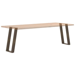 U-Form Konsolentischbeine, Stahl Natur, 2er Set