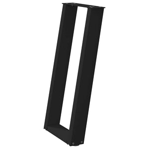 U-Form Konsolentischbeine, Schwarz, 2er Set