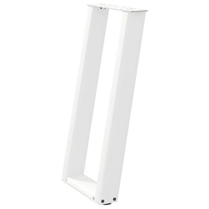 U-Form Konsolentischbeine, 38x72 cm, Weiß, 2er-Set