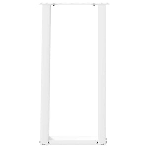 U-Form Konsolentischbeine, 38x72 cm, Weiß, 2er-Set