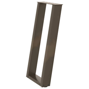 vidaXL Pieds de table console en U 2 pcs Acier brut 38x(72-73) cm Acier