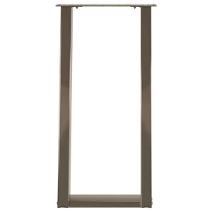 vidaXL Pieds de table console en U 2 pcs Acier brut 38x(72-73) cm Acier