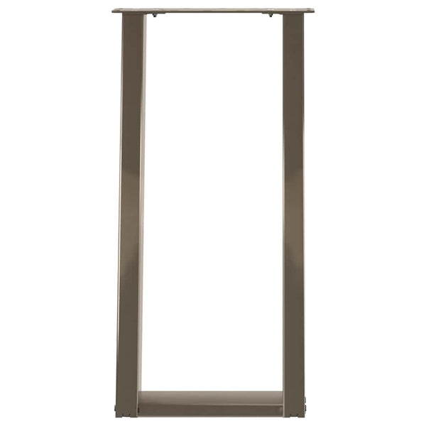 vidaXL Pieds de table console en U 2 pcs Acier brut 38x(72-73) cm Acier