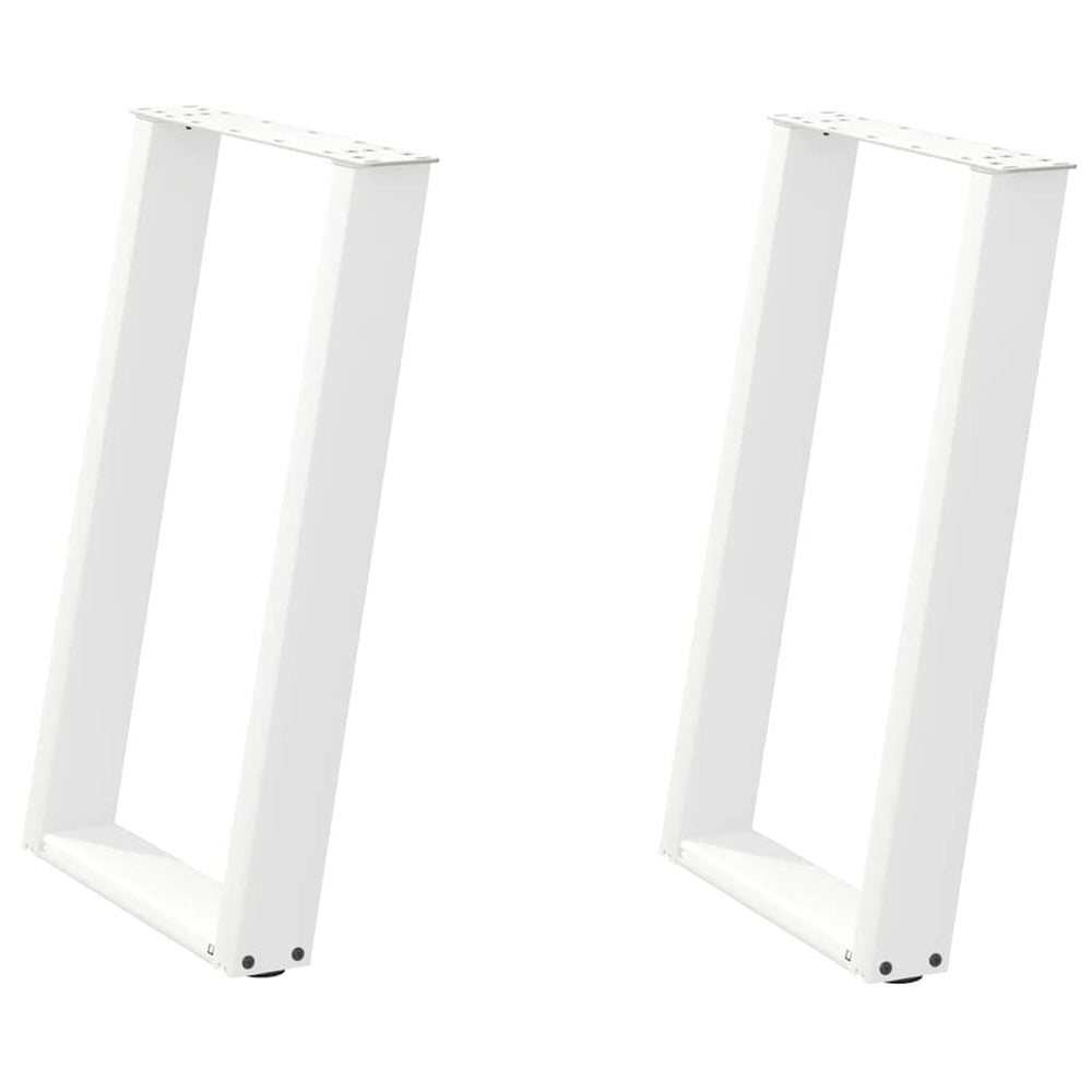 U-Form Tischbeine, 60 cm, Weiß, 2er Set