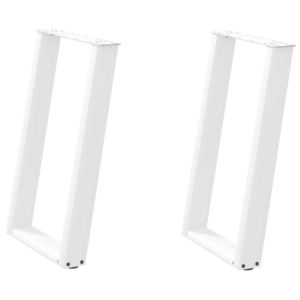 U-Form Tischbeine, 60 cm, Weiß, 2er Set