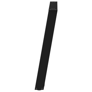 U-Form Esstischbeine, 70x72 cm, Schwarz, Stahl, 2er-Set