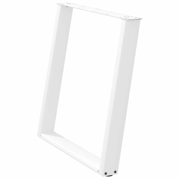 Esstischbeine U-Form, Weiß, 80 cm, 2er-Set