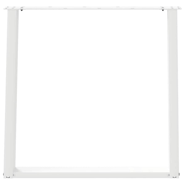 Esstischbeine U-Form, Weiß, 80 cm, 2er-Set