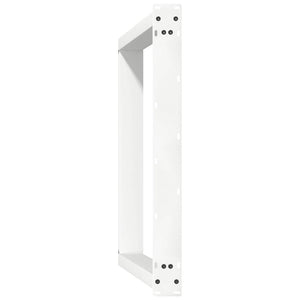 Esstischbeine U-Form, Weiß, 80 cm, 2er-Set