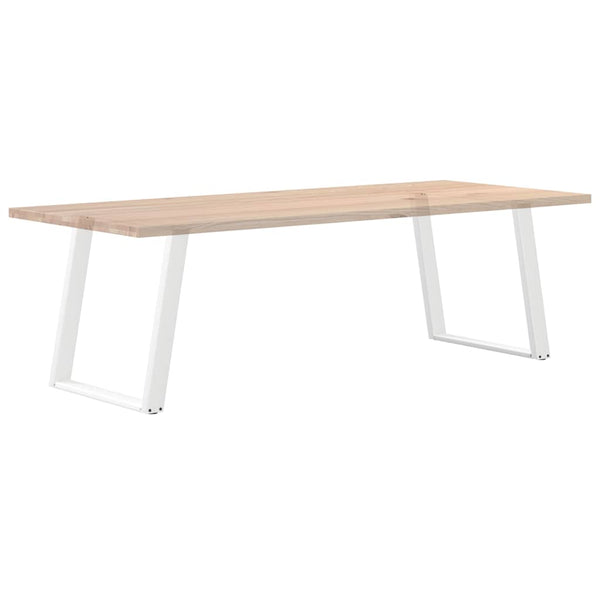 Esstischbeine U-Form, Weiß, 80 cm, 2er-Set