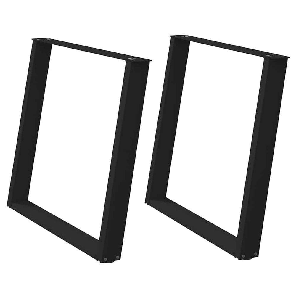 U-Form Tischbeine, 2er Set, 90cm Schwarz