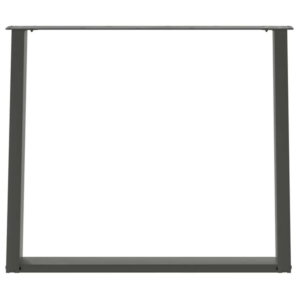Esstischbeine U-Form Anthrazit, 90cm Stahl
