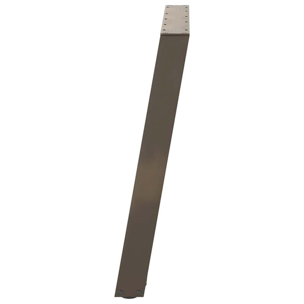 U-Form Esstischbeine, Naturstahl, 100cm, 2er-Set